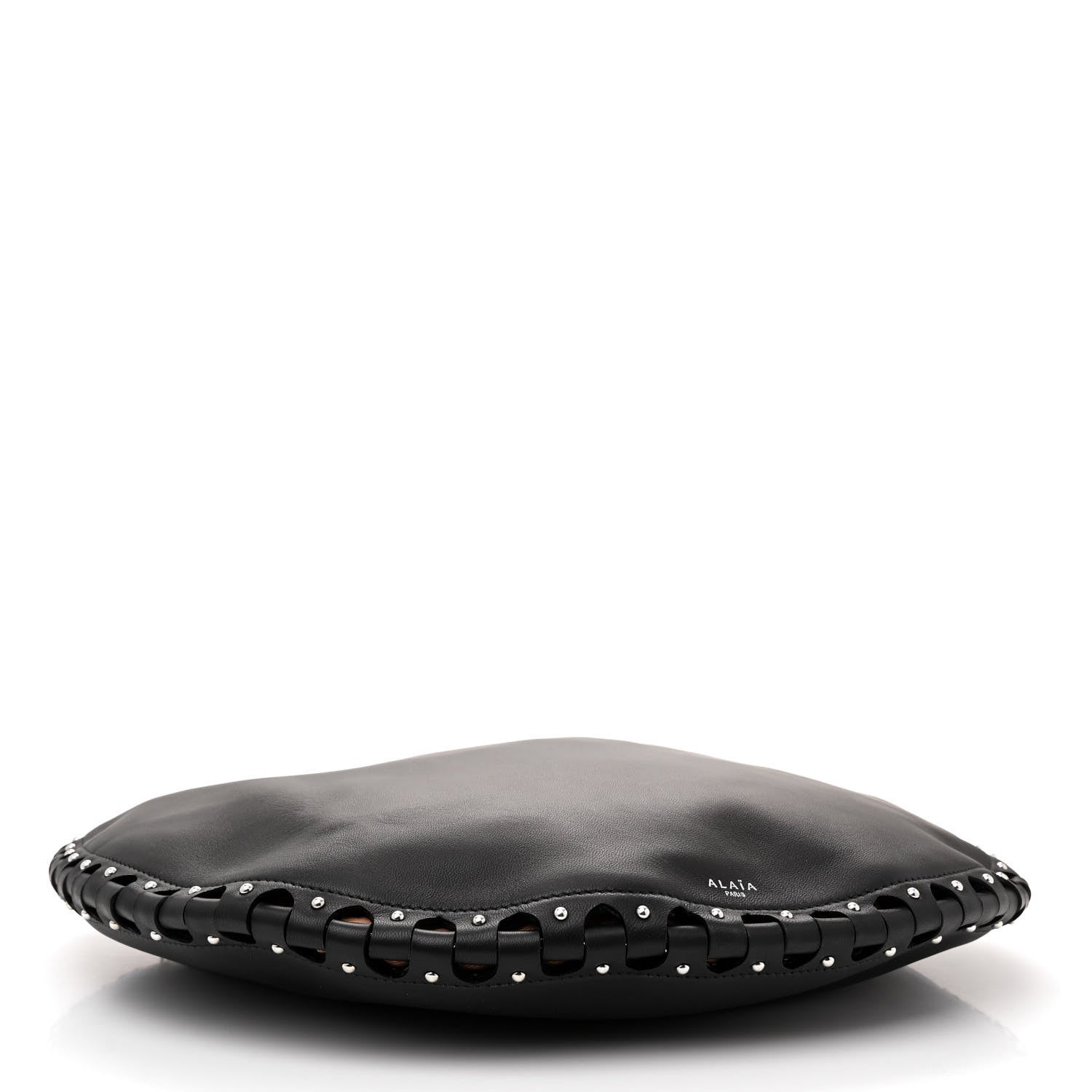 Alaia Lambskin Studded Large Demi Lune Bag Black 4 of 9