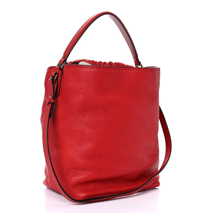 Burberry Grainy Calfskin Medium Ashby Hobo Cadmium Red 3 of 20