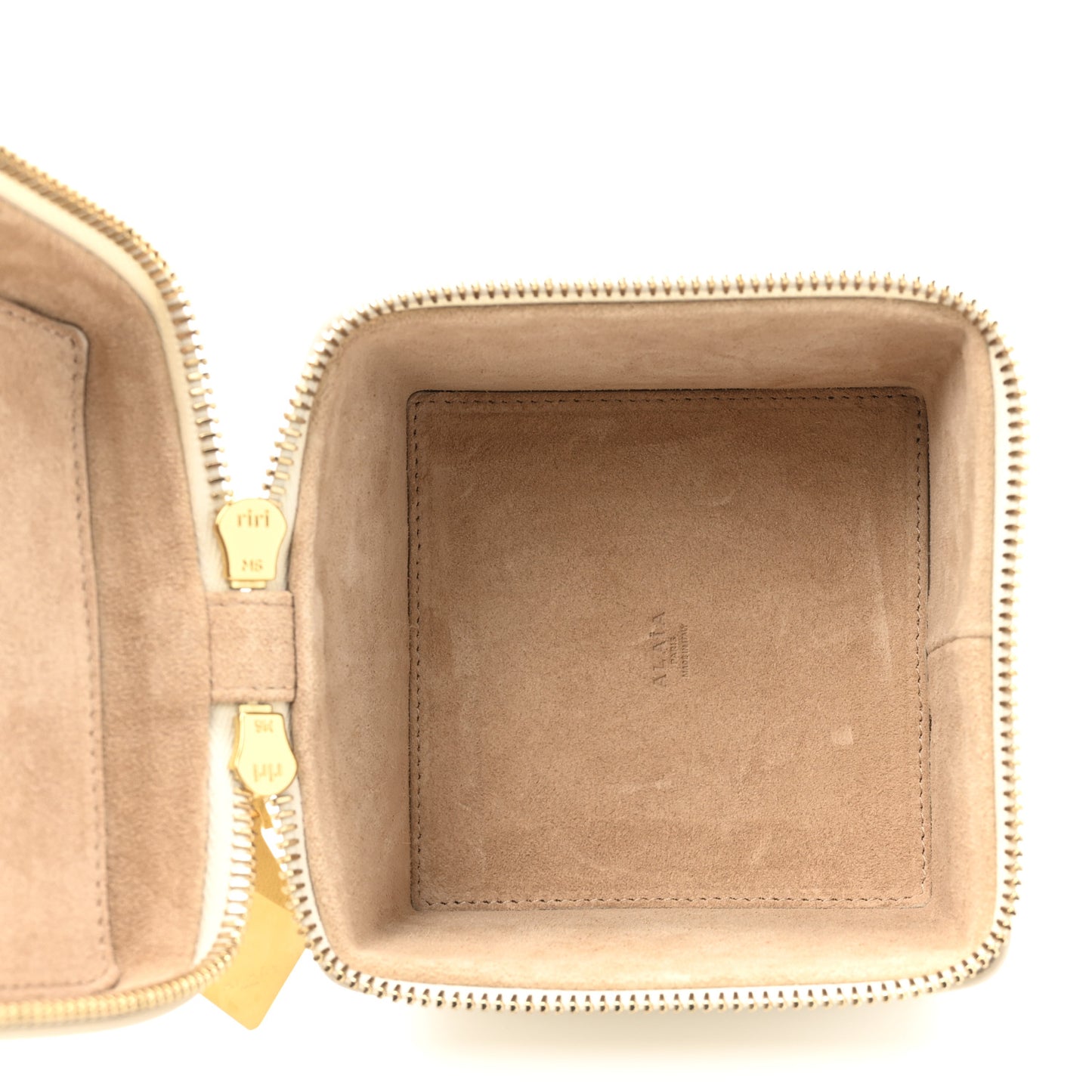 Shiny Goatskin Cub Vanity Bag Ivorie