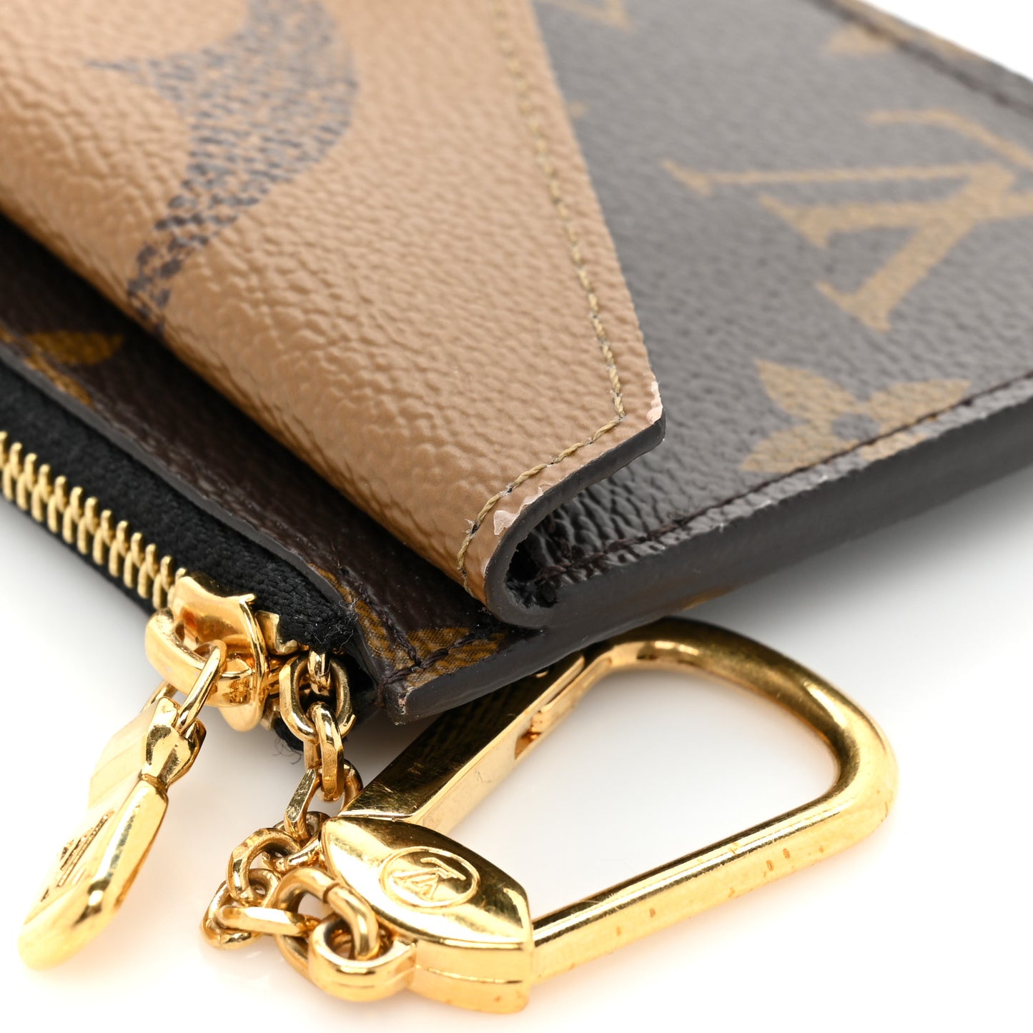 Reverse Monogram Recto Verso Card Holder Brown