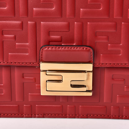 Fendi Vitello Liberty FF 1974 Embossed Small Kan U Shoulder Bag Fragola 10 of 10