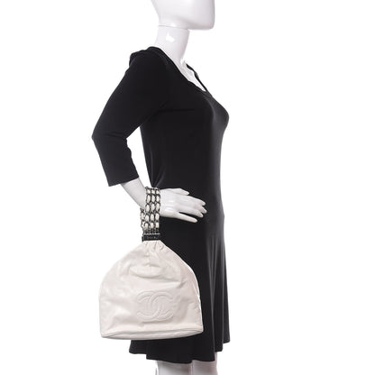 Chanel Lambskin Mini Rock and Chain Hobo White 2 of 10