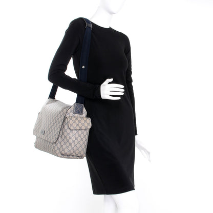 Gucci GG Plus Monogram Messenger Diaper Bag Navy 2 of 15
