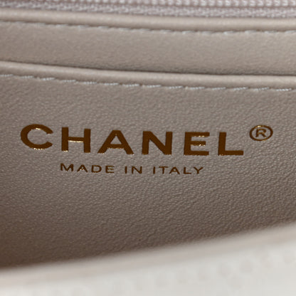 Chanel Caviar Quilted Mini Top Handle Rectangular Flap Beige 5 of 8