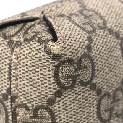 Gucci GG Supreme Monogram Azalea Calfskin Small Retro Interlocking G Wristlet Messenger Bag Beige Ebony Brown Sugar 12 of 14