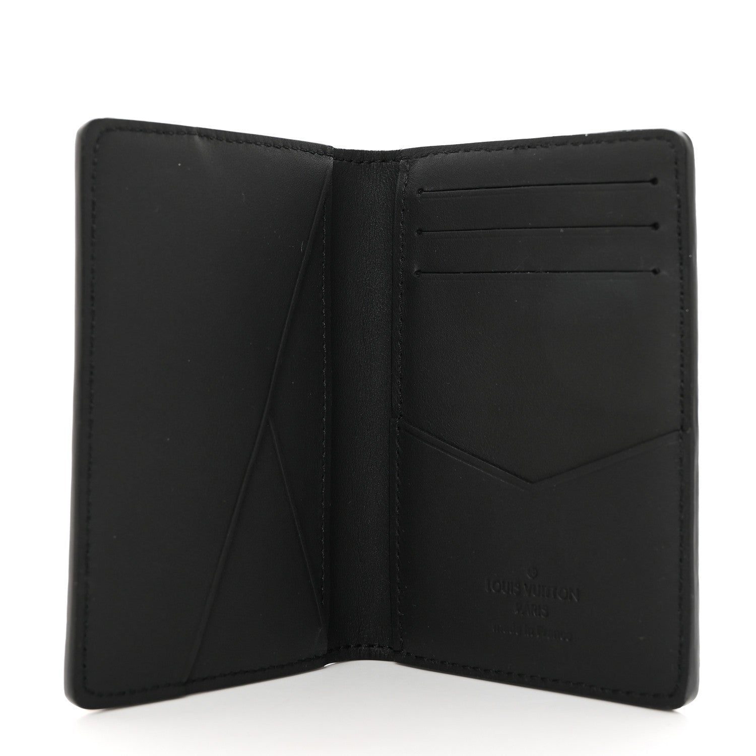 Louis Vuitton Calfskin Monogram Shadow Pocket Organizer Black 5 of 6