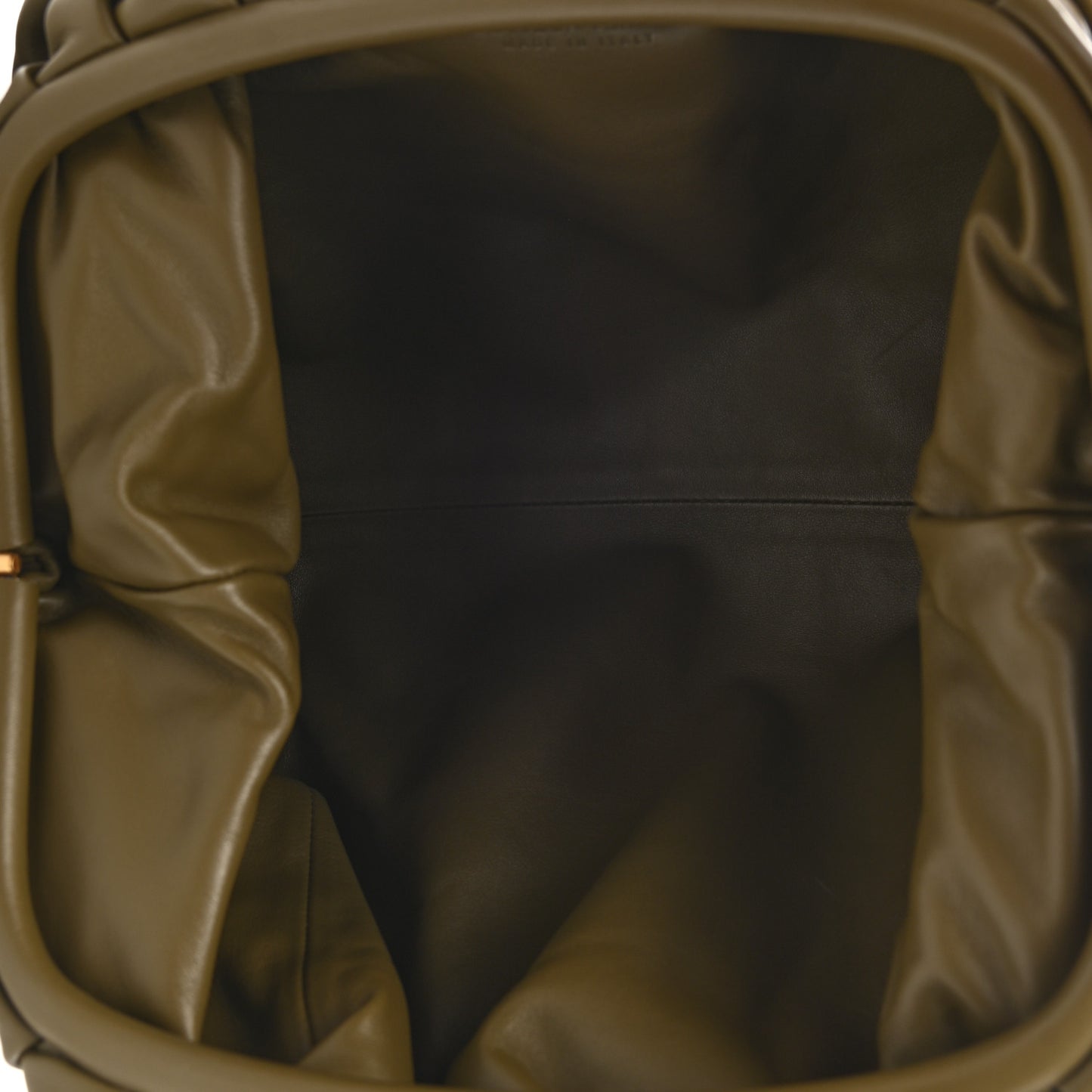 Smooth Butter Calf The Pouch Oversized Clutch Kaki Fondent