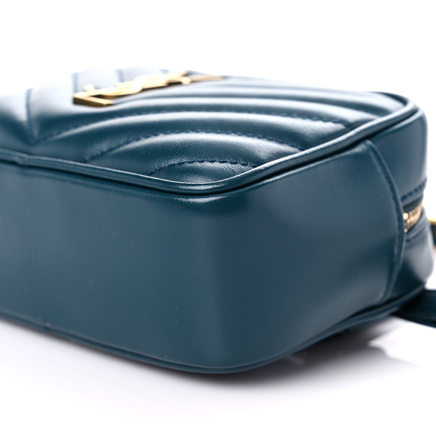 Saint Laurent Calfskin Matelasse Monogram Lou Belt Bag Blue 9 of 9