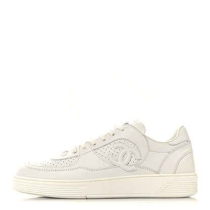 Chanel Calfskin CC Womens Sneakers 42 White 1 of 9
