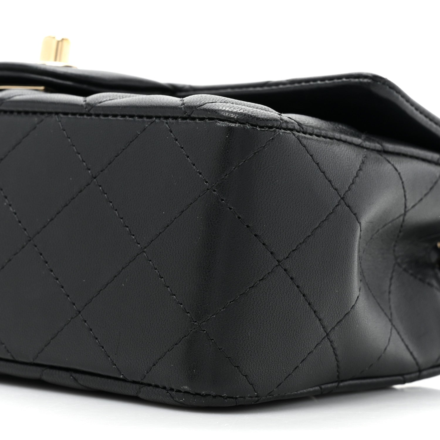 Chanel Lambskin Quilted Mini Rectangular Flap Black 8 of 13