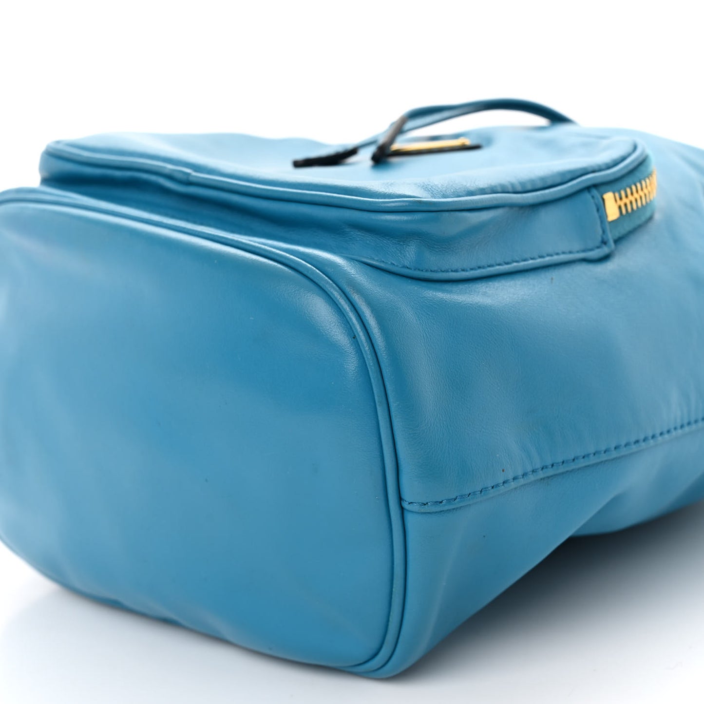 Light Calfskin Saffiano Mini Bucket Crossbody Bag Voyage