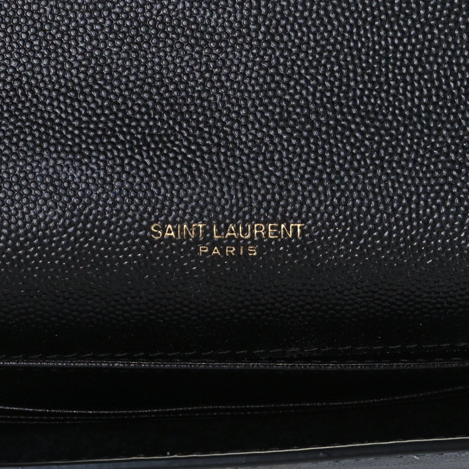 Saint Laurent Grain De Poudre Monogram Cassandra Chain Wallet Black 6 of 10