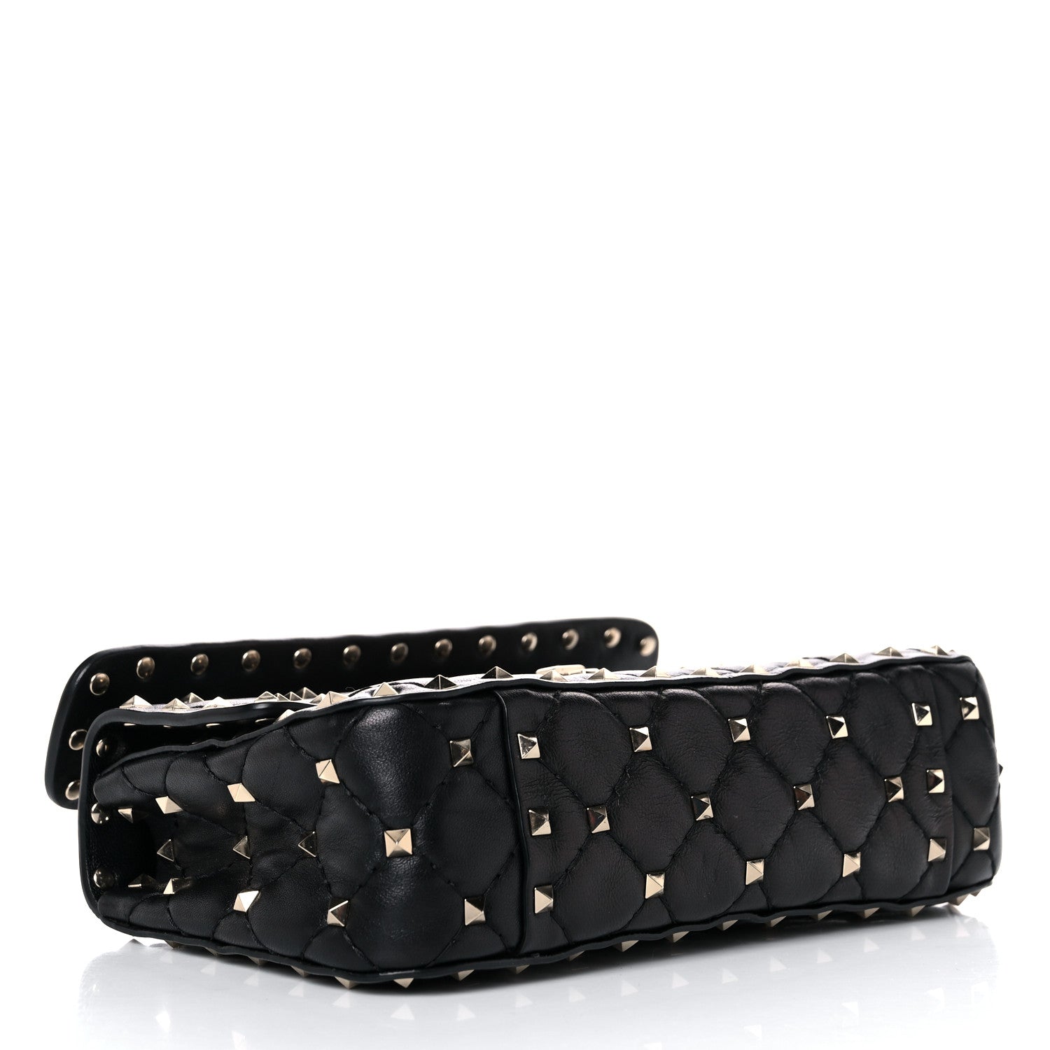 Valentino Garavani Lambskin Small Rockstud Spike Shoulder Bag Black 4 of 14