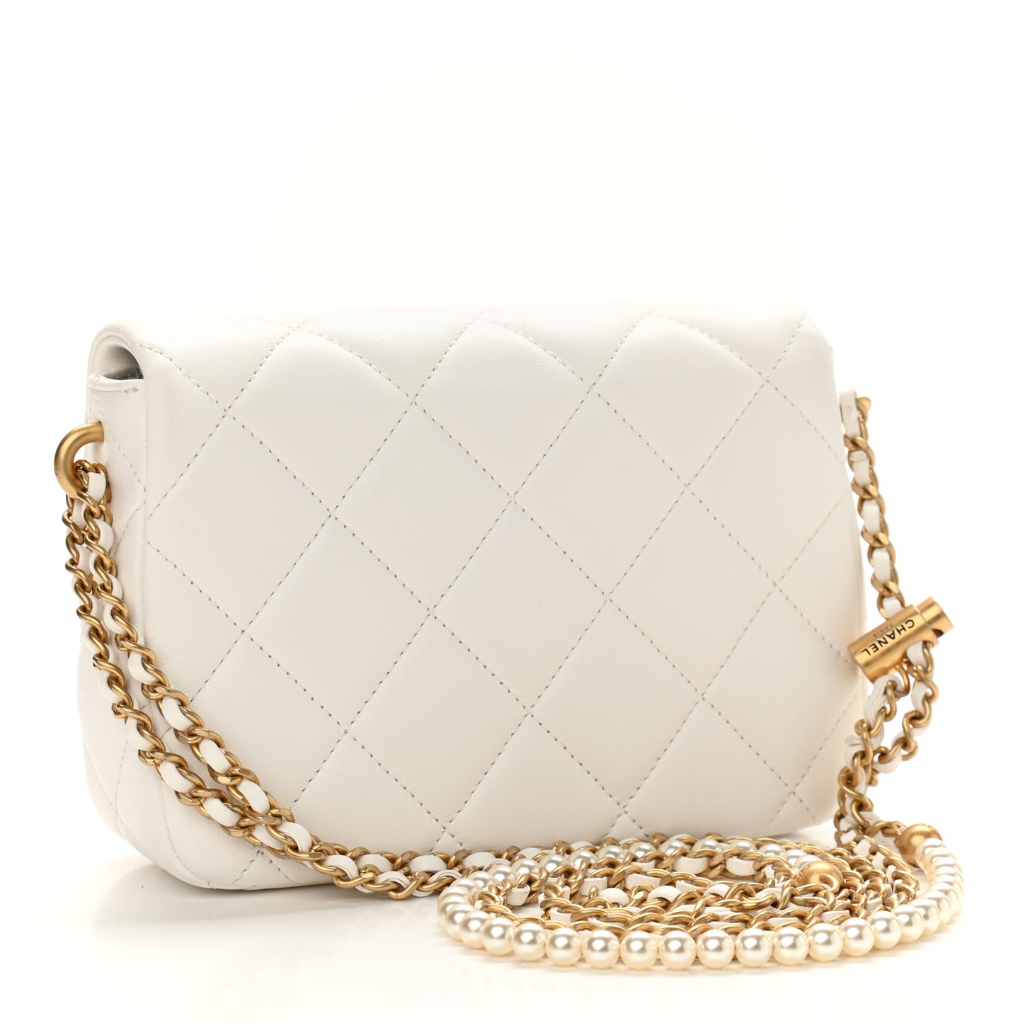 Lambskin Quilted Mini My Perfect Flap White