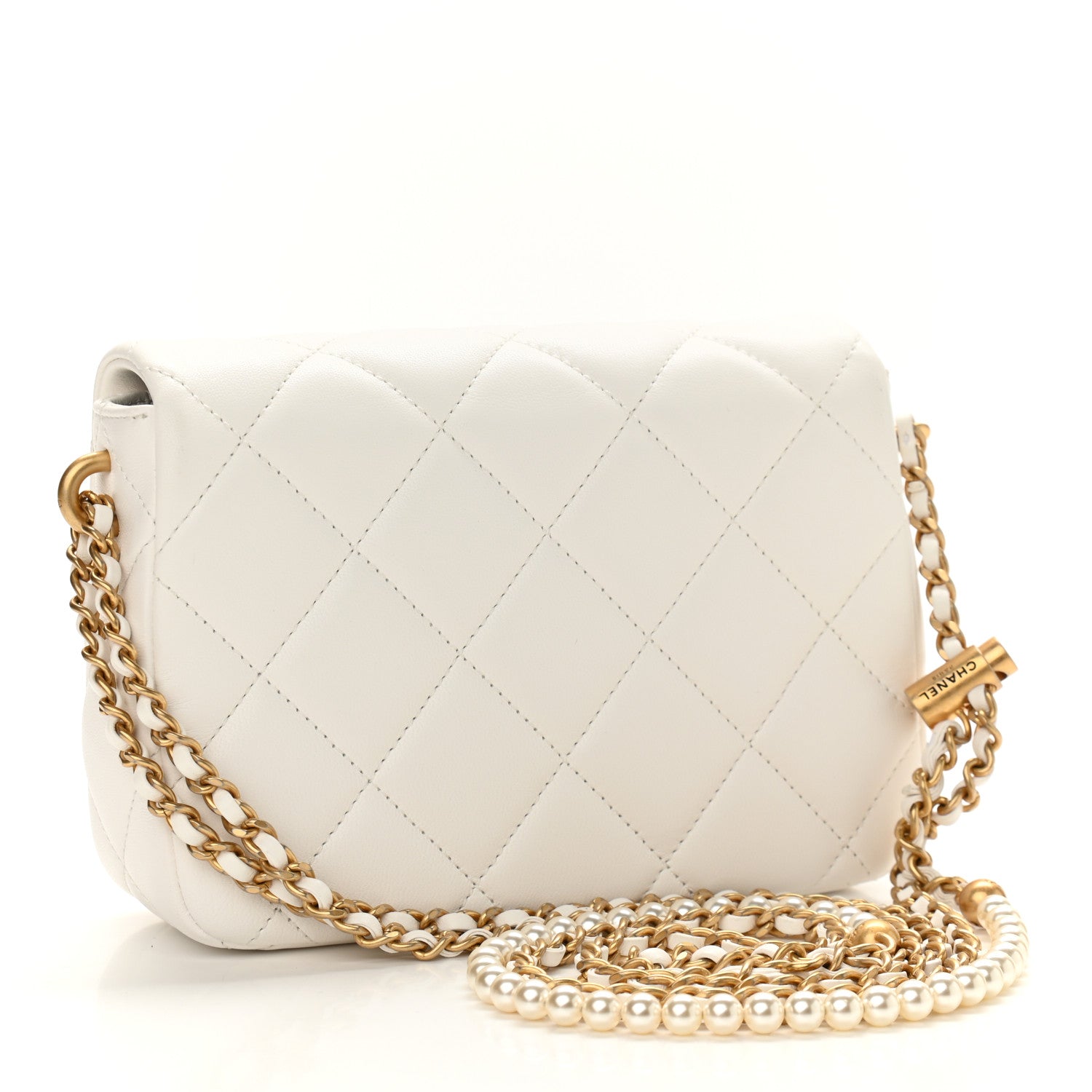 Chanel Lambskin Quilted Mini My Perfect Flap White 3 of 11