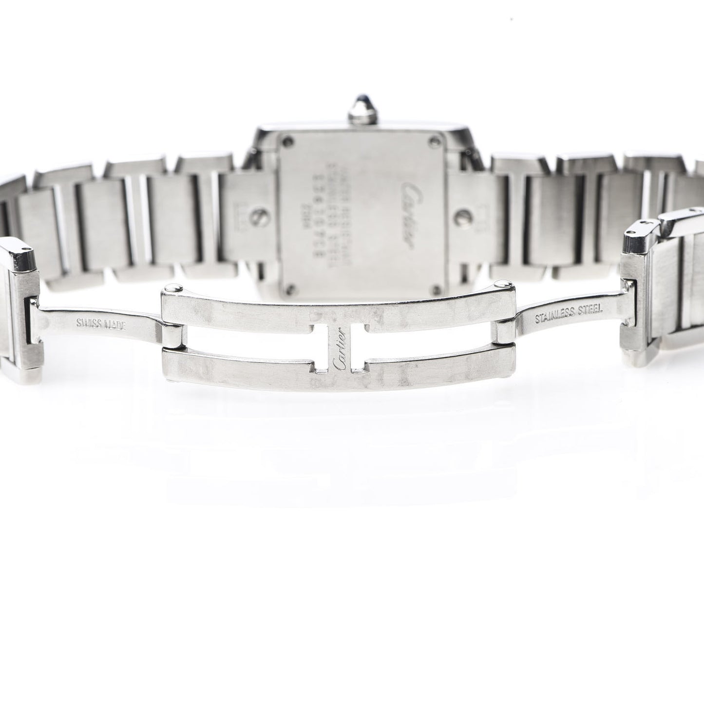 Stainless Steel 20mm Tank Francaise Quartz Watch