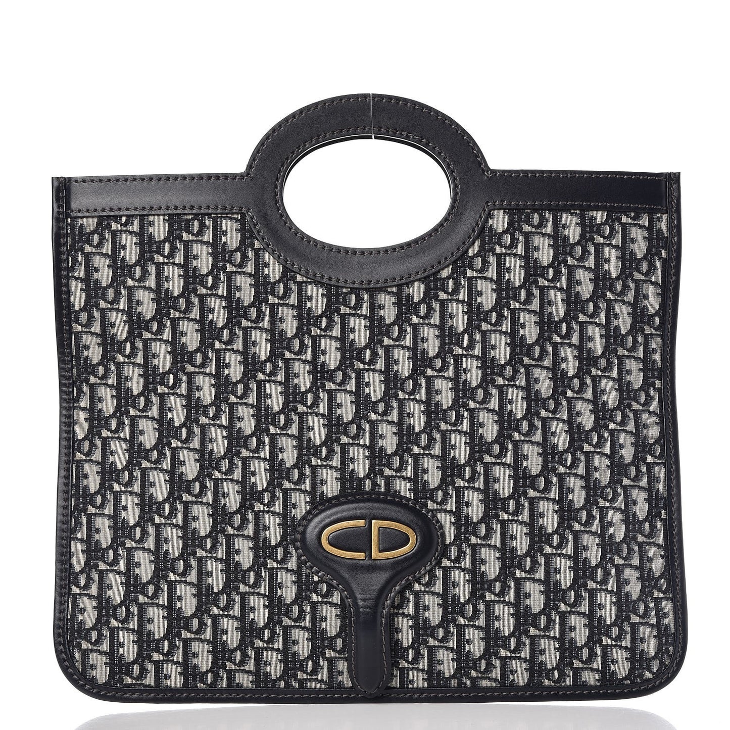 Oblique Fold Over Clutch Blue