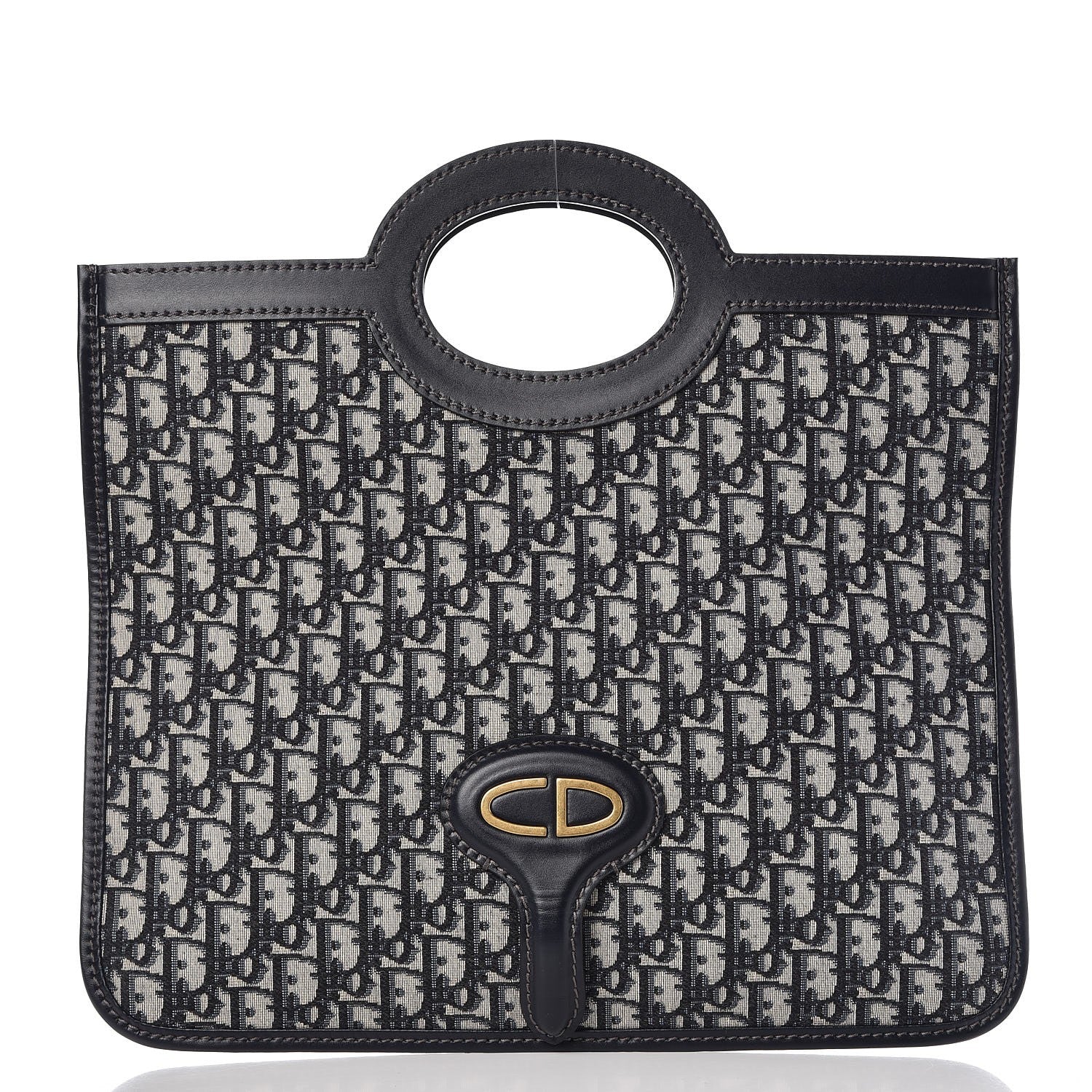 Christian Dior Oblique Fold Over Clutch Blue 3 of 9
