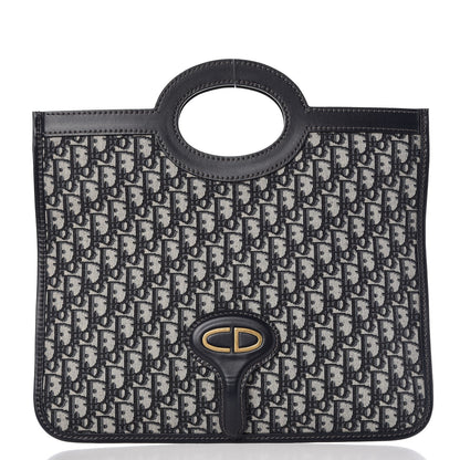 Christian Dior Oblique Fold Over Clutch Blue 3 of 9