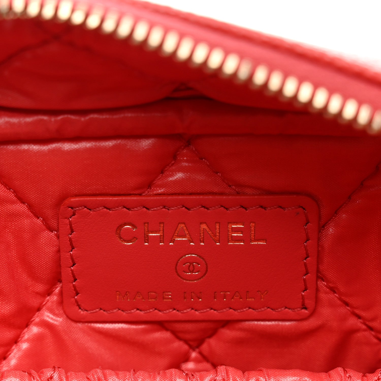 Chanel Caviar Quilted Medium Curvy Pouch Cosmetic Case Dark Pink 6 of 7