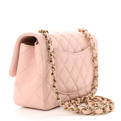Chanel Lambskin Quilted Mini Rectangular Flap Light Pink 3 of 9