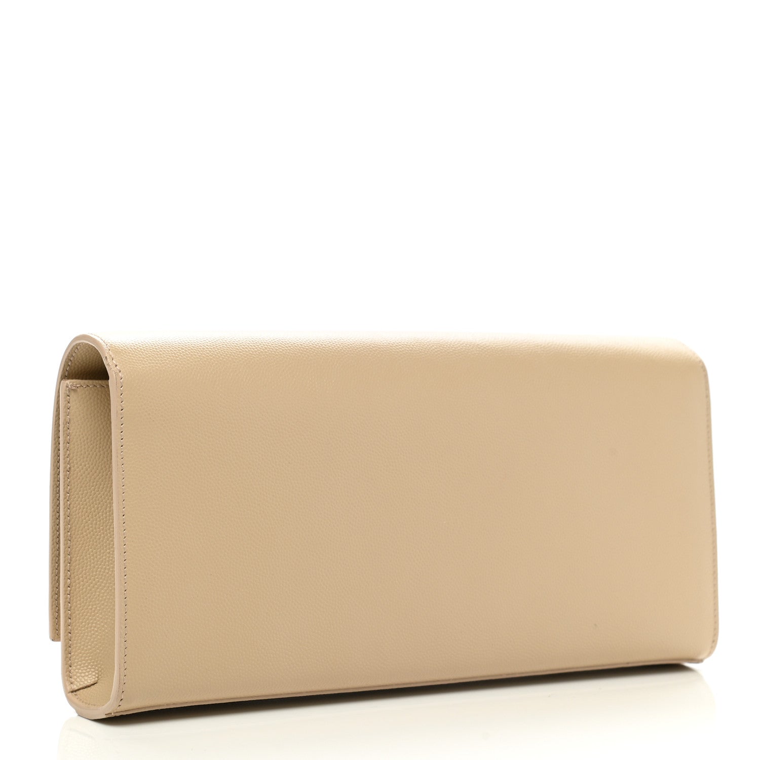 Saint Laurent Grain De Poudre Classic Monogram Cassandre Clutch Nude Powder 2 of 9