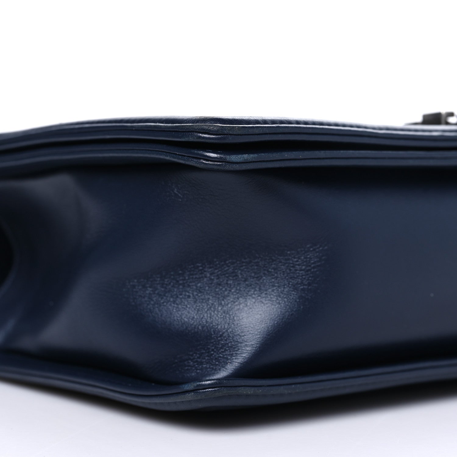 Chanel Lambskin Quilted New Medium Boy Flap Dark Navy Blue 9 of 14