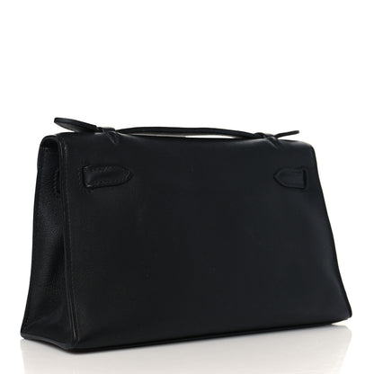 Hermes Swift Kelly Pochette Clutch Black 5 of 15