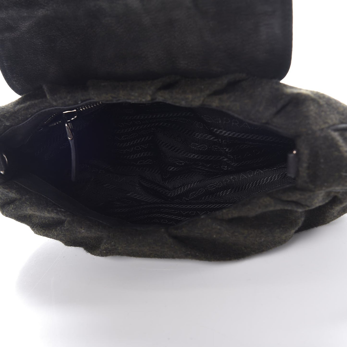 Wool Crystal Clutch Black Militare