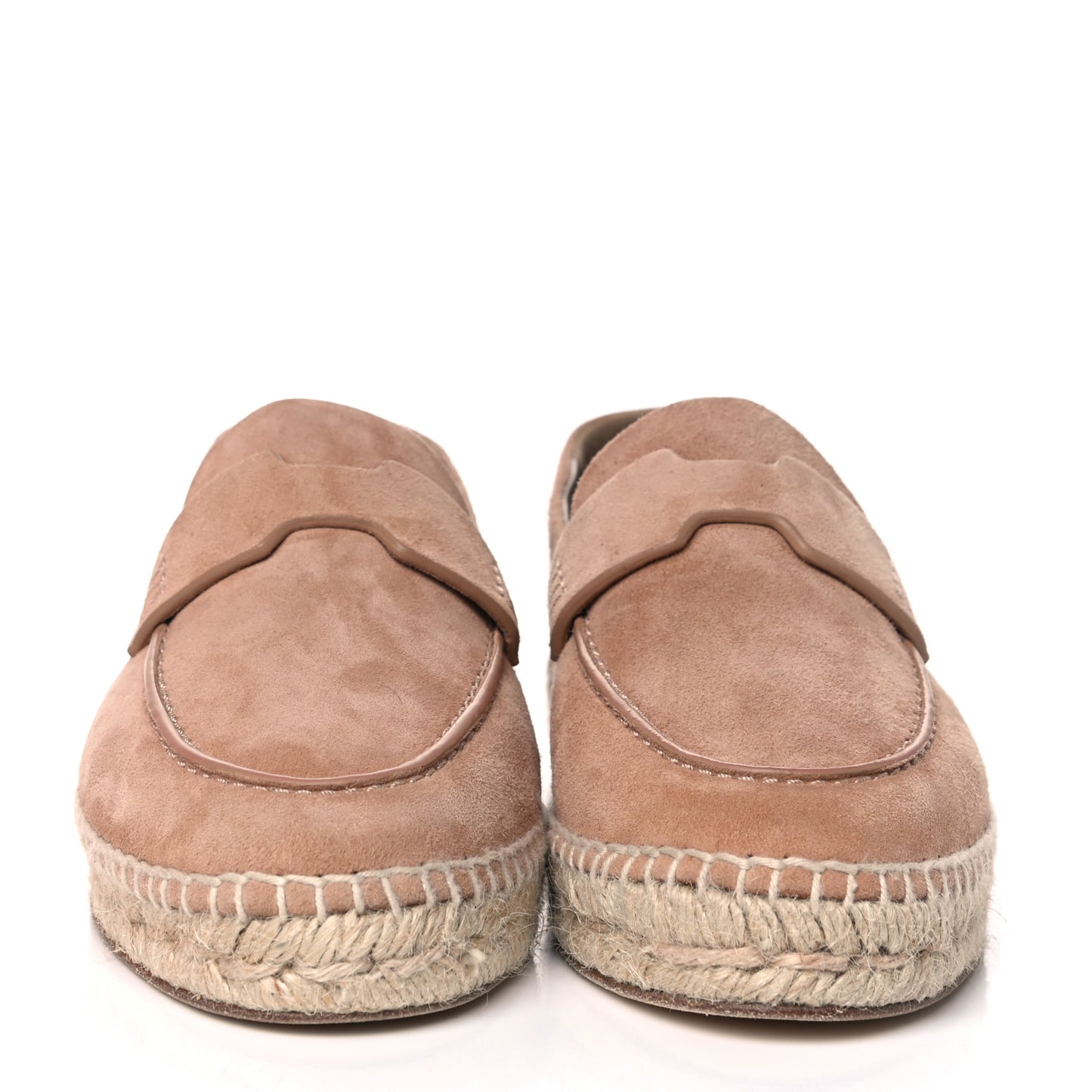 Suede Calfskin Womens Trip Espadrilles 36 Bois de Santal