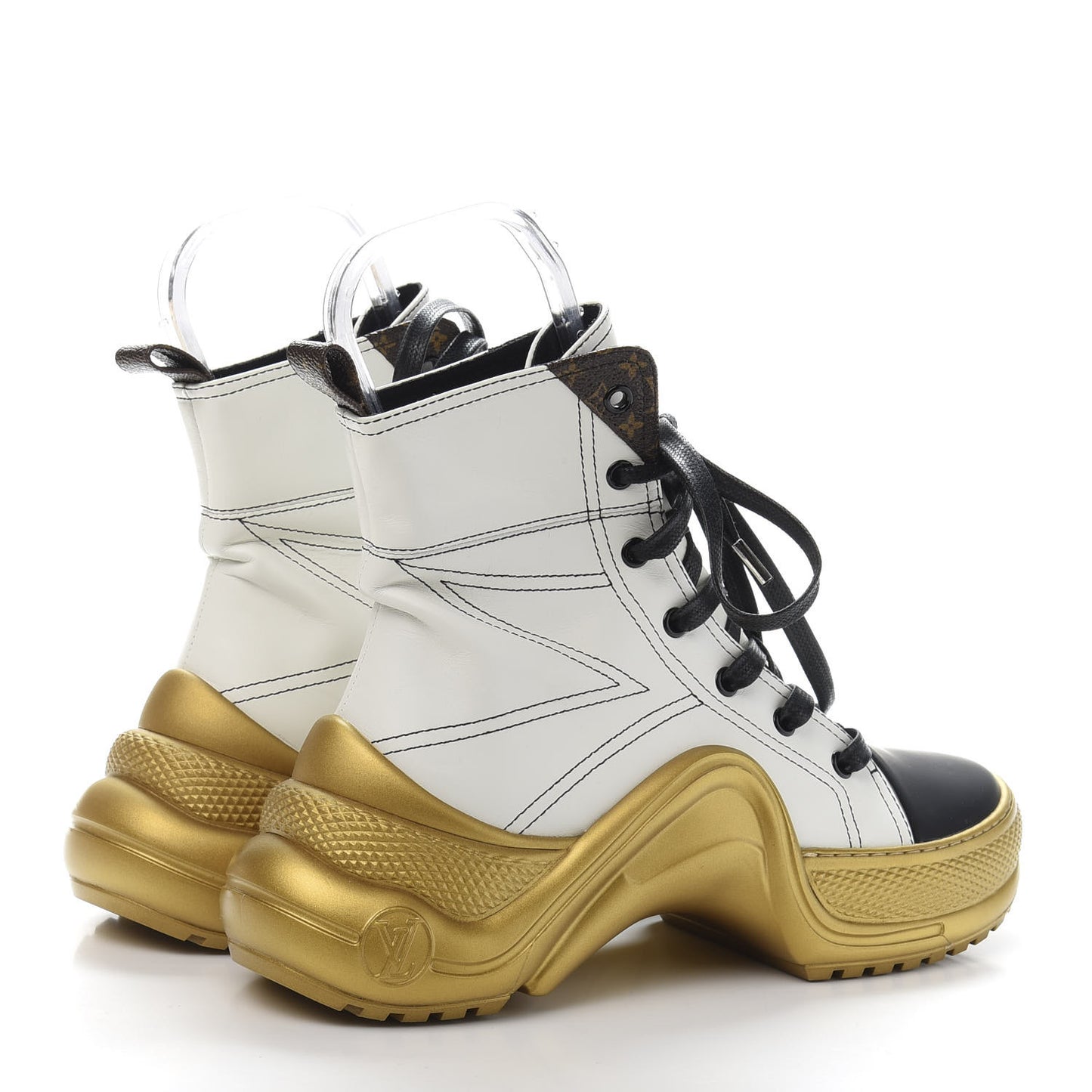 Calfskin LV Archlight Sneaker Boots 37.5 White