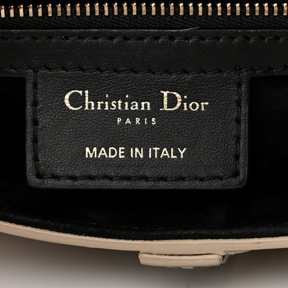 Christian Dior Calfskin Plan De Paris Printed Saddle Bag With Strap Beige Black 6 of 10