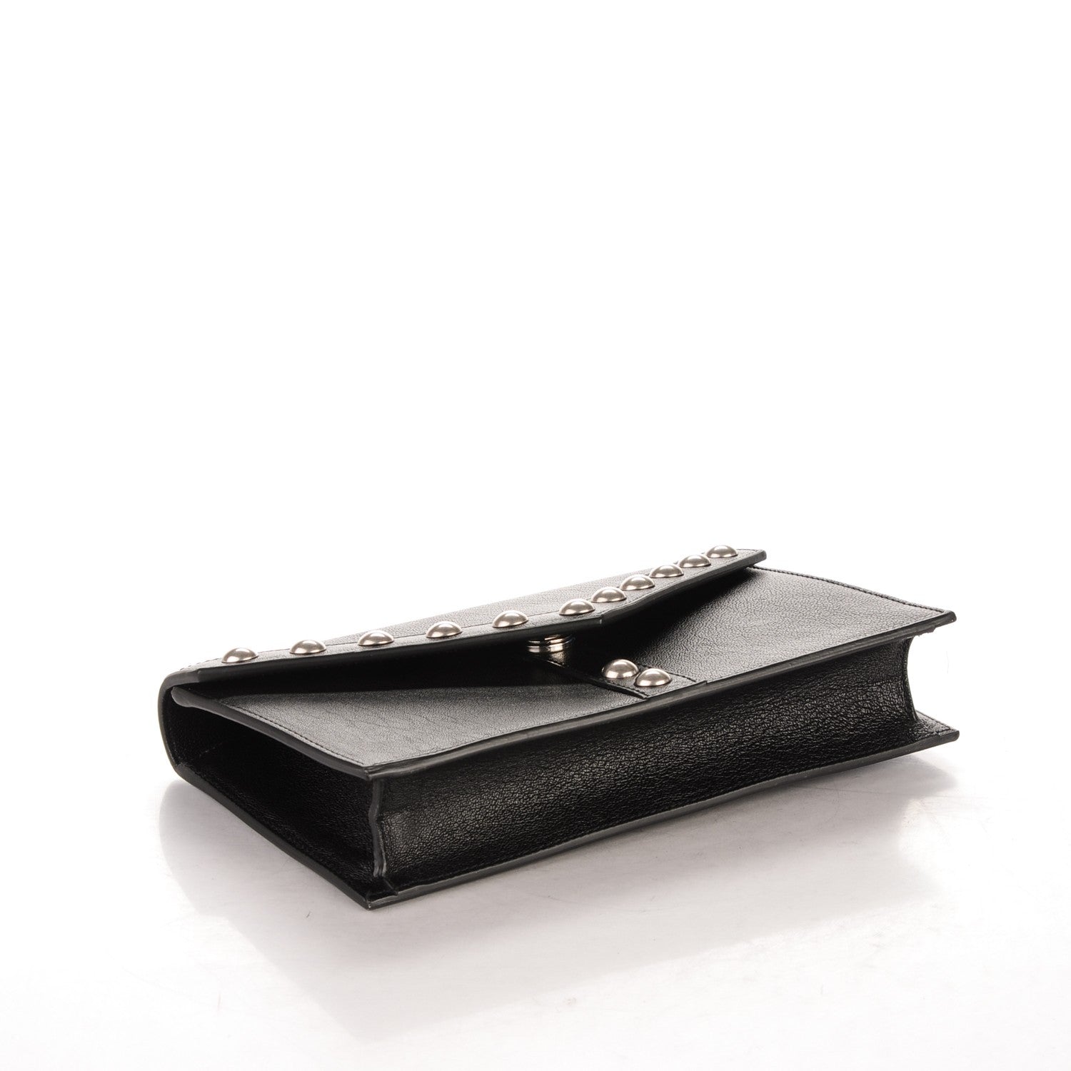 Saint Laurent Calfskin Y Studs Clutch Black 4 of 6