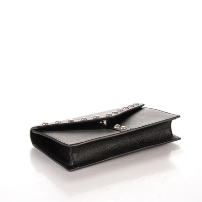 Saint Laurent Calfskin Y Studs Clutch Black 4 of 6