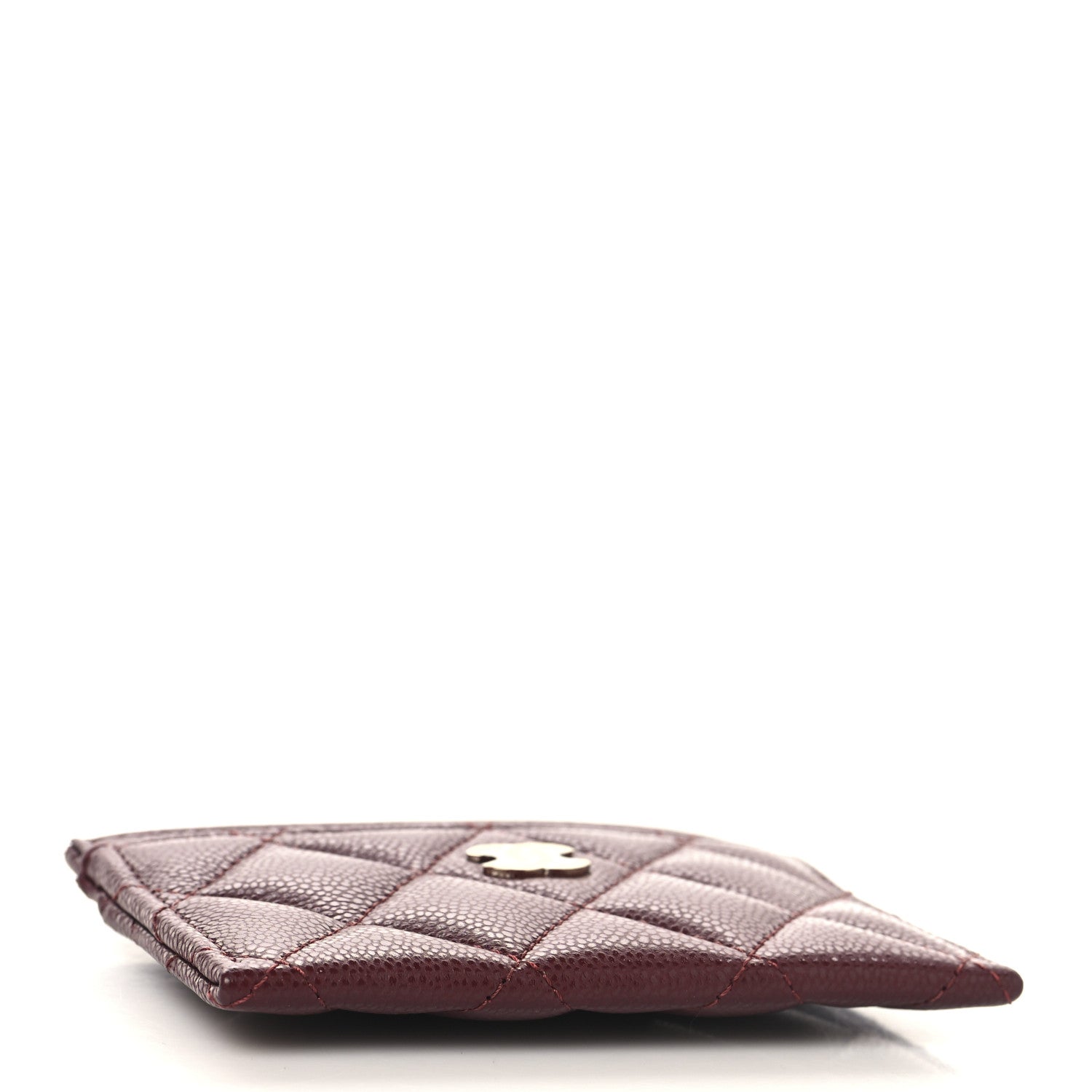 Chanel Caviar Quilted Card Holder Burgundy 4 of 9