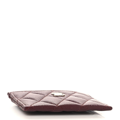 Chanel Caviar Quilted Card Holder Burgundy 4 of 9