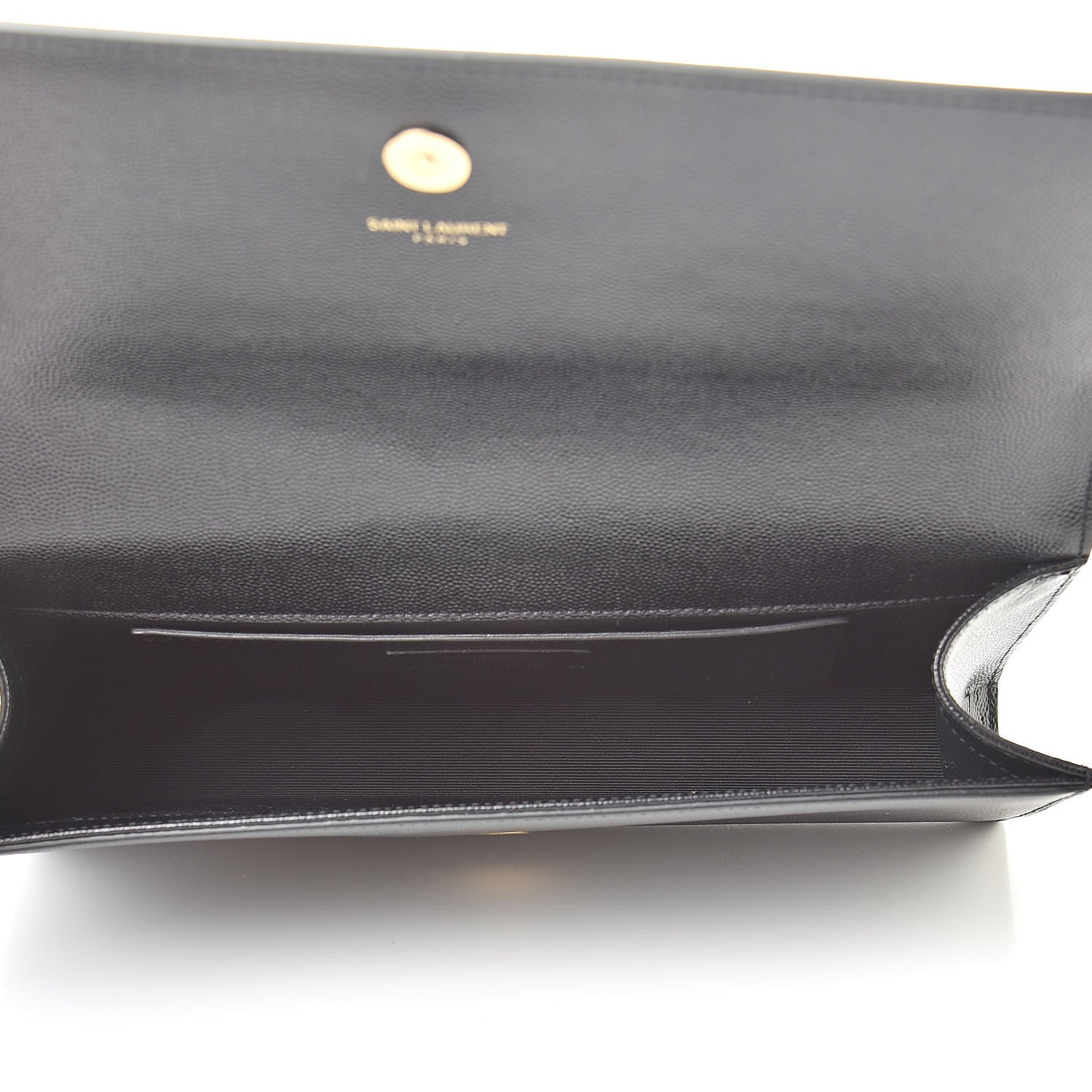 Saint Laurent Grain De Poudre Monogram Cassandre Clutch Black 5 of 8