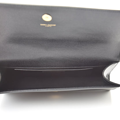 Saint Laurent Grain De Poudre Monogram Cassandre Clutch Black 5 of 8