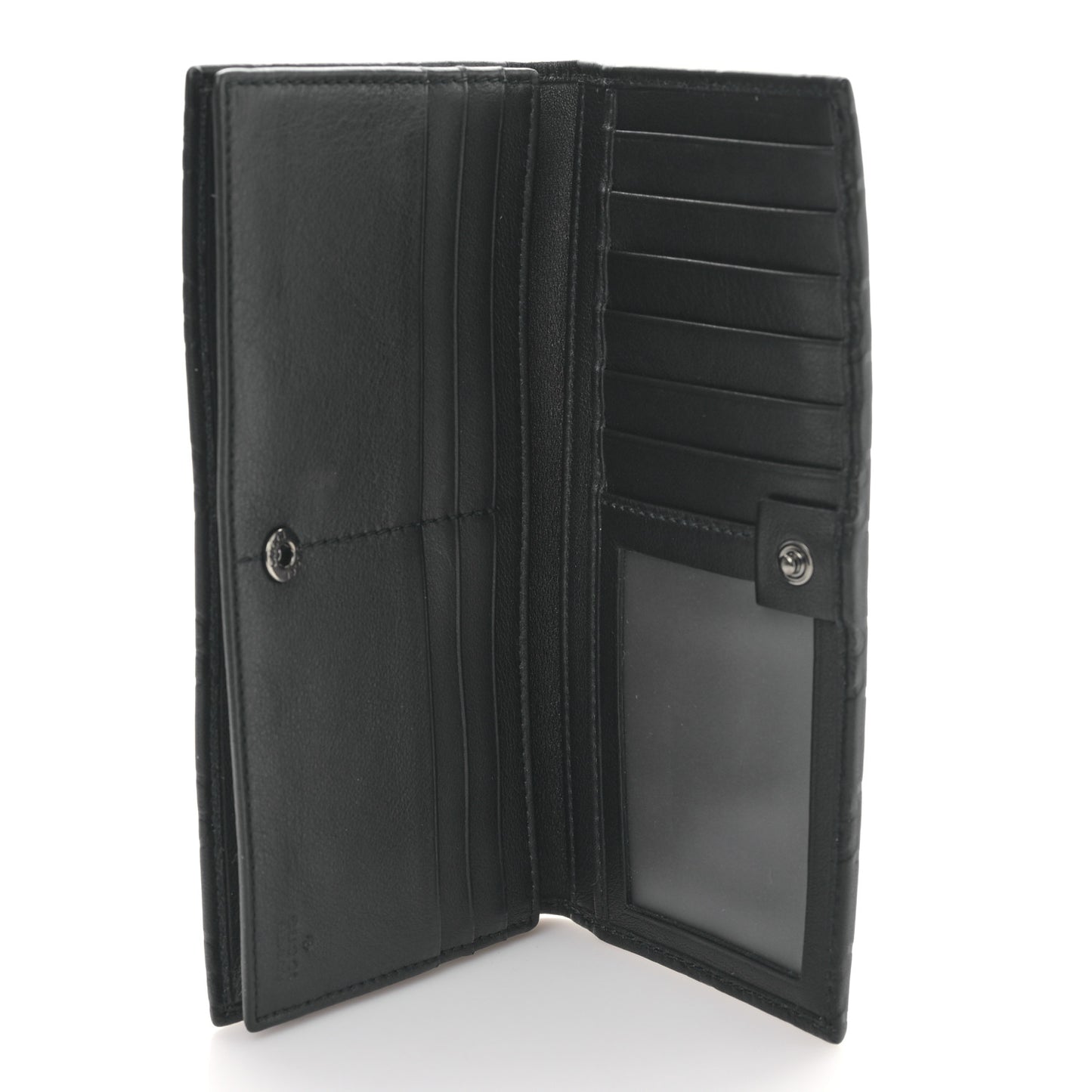 Guccissima Continental Long Flap Wallet Black