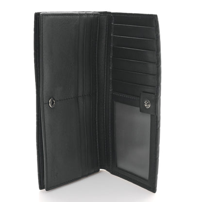 Gucci Guccissima Continental Long Flap Wallet Black 6 of 9