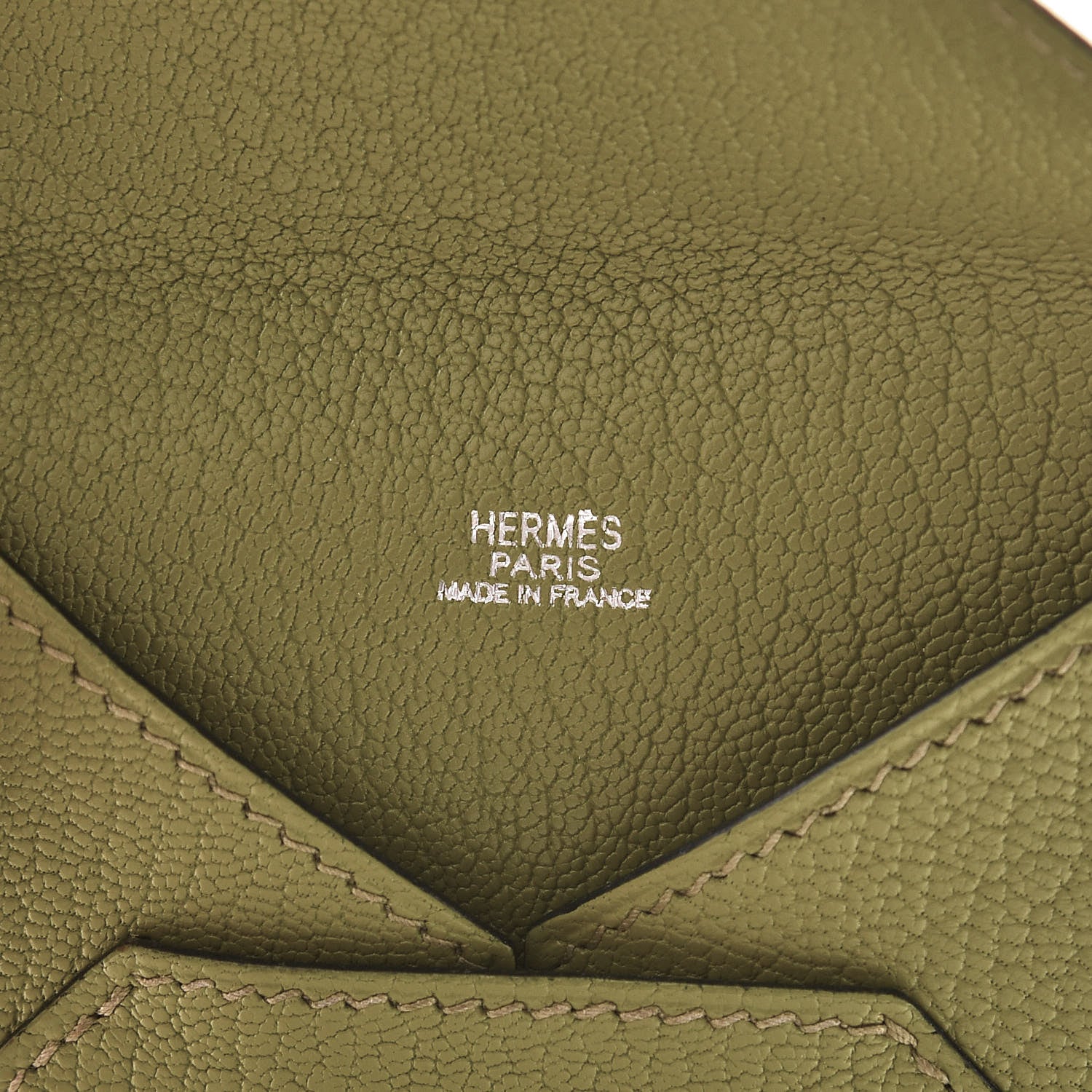 Hermes Chevre Mysore Envelope Wallet Vert Anis 6 of 8