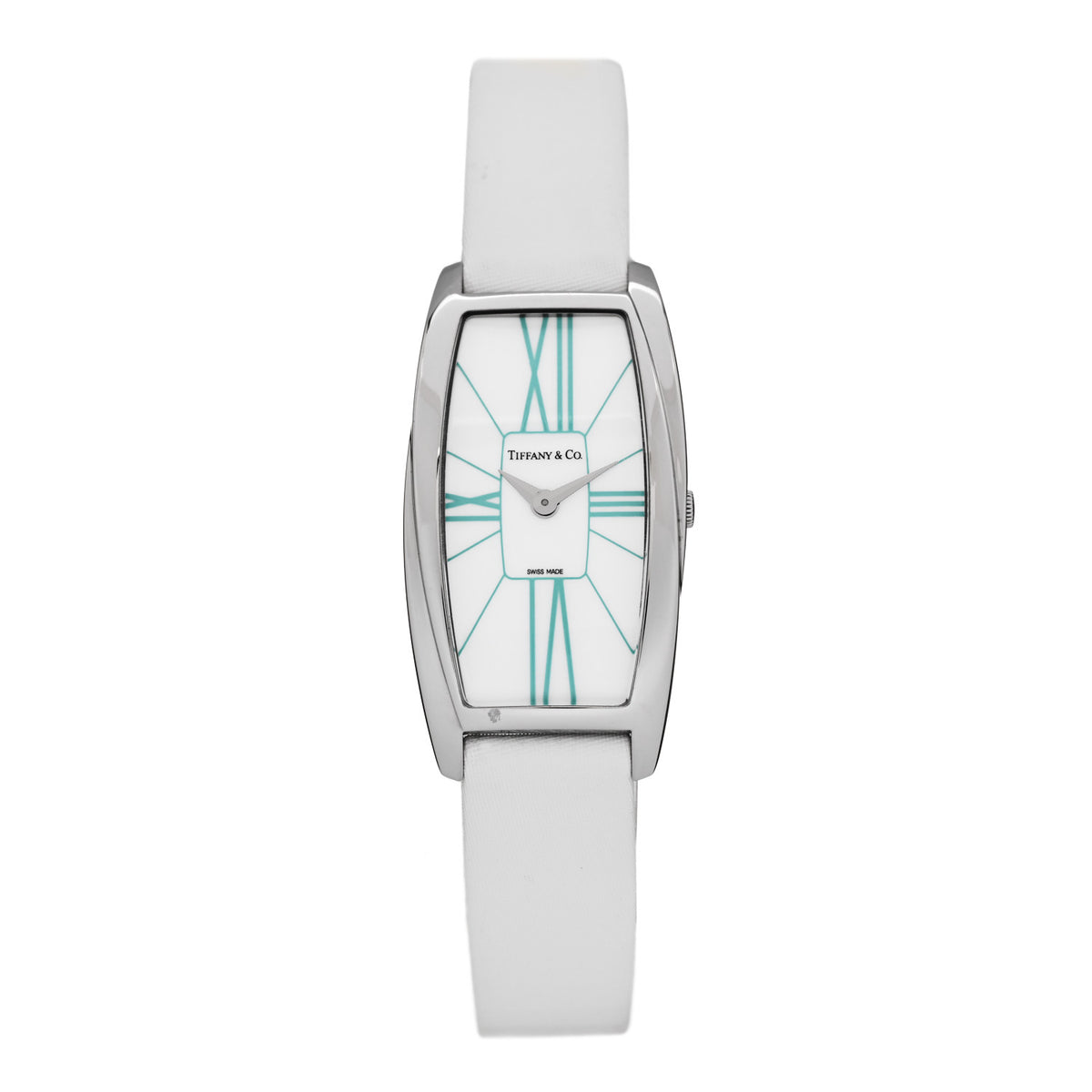 Tiffany Stainless Steel Satin 22mm Gemea Quartz Watch White 1 of 5
