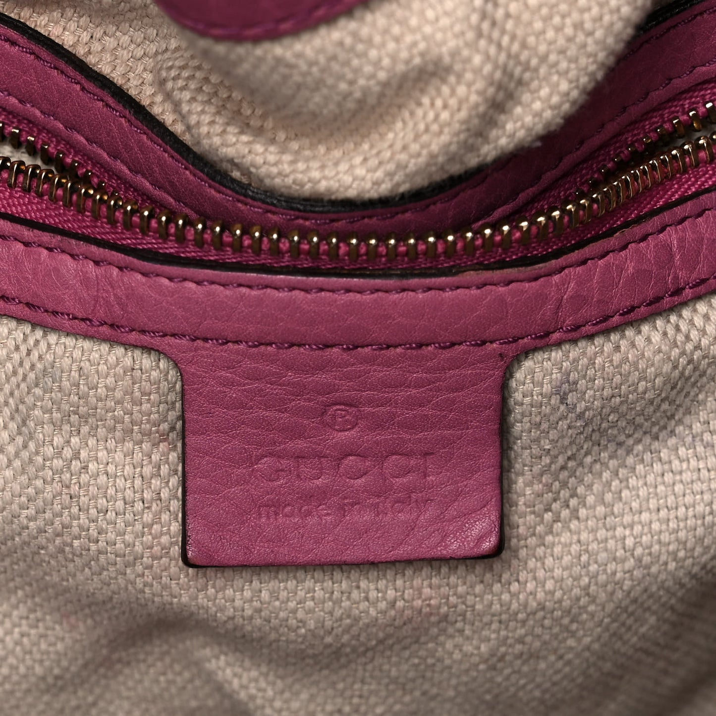 Pebbled Calfskin Medium Soho Shoulder Bag Peonia Flower