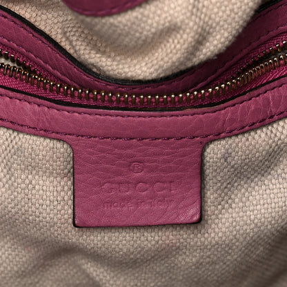 Gucci Pebbled Calfskin Medium Soho Shoulder Bag Peonia Flower 5 of 11