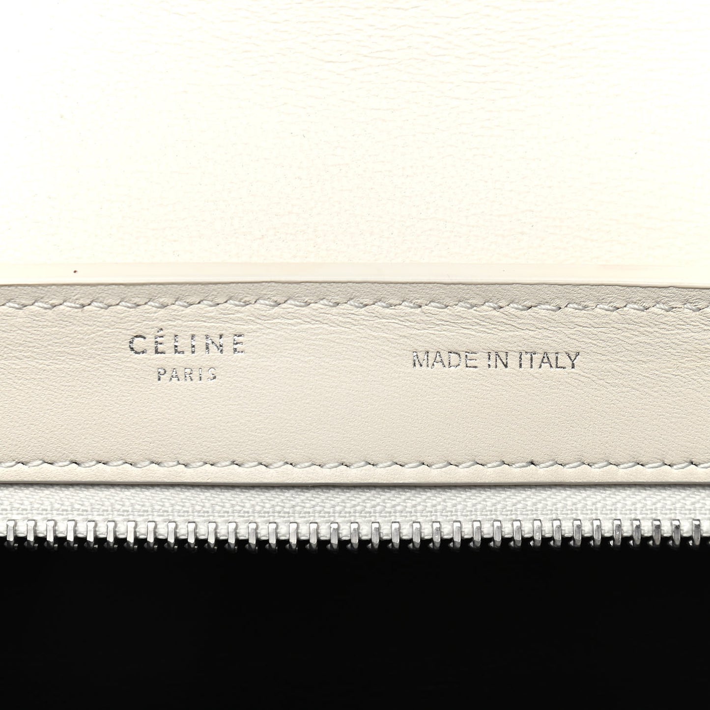Smooth Calfskin Small Trapeze White Black