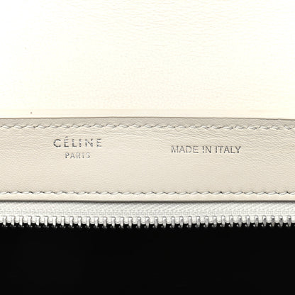 Celine Smooth Calfskin Small Trapeze White Black 6 of 8