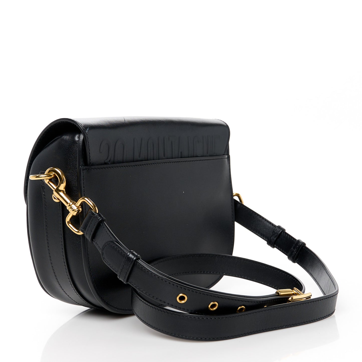 Box Calfskin Medium Bobby Flap Black