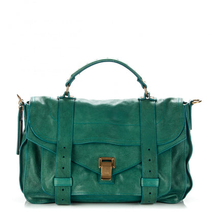 Proenza Schouler Lambskin Medium PS1 Satchel Teal 1 of 8