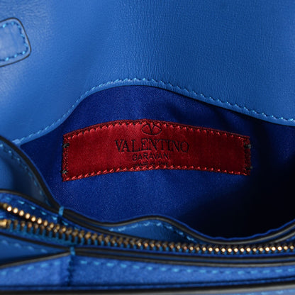 Valentino Garavani Vitello Rockstud Chain Flap Crossbody Bag Light Sapphire 6 of 7