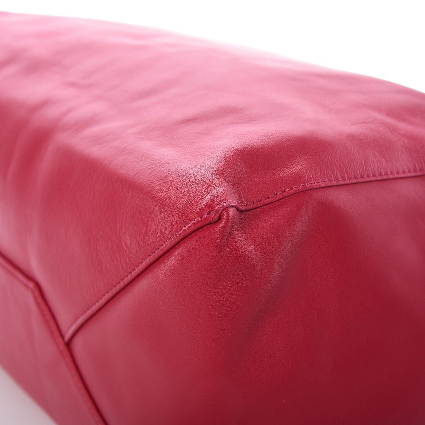 Lambskin Horizontal Cabas Fuchsia